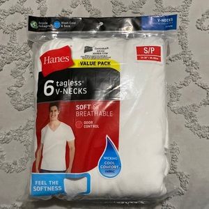 Hanes Mens v-neck (6 pack)